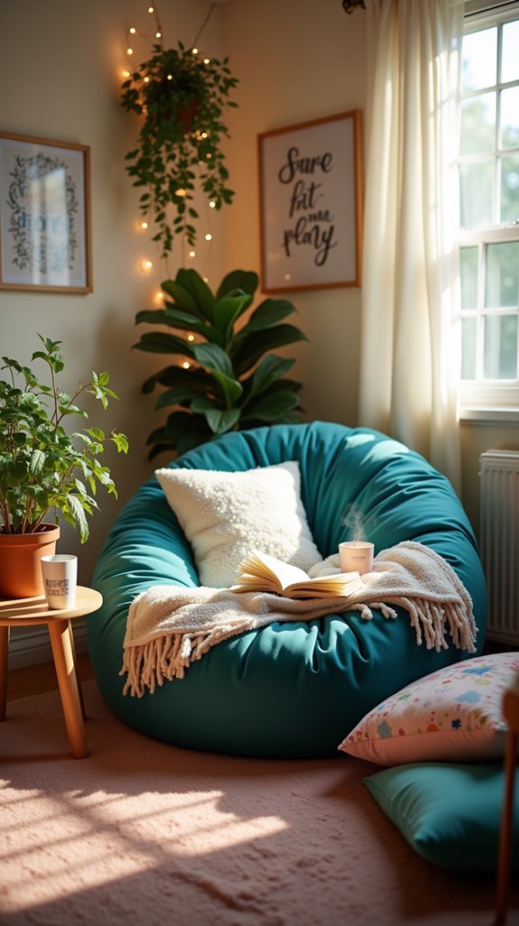 cozy relaxation nook setup