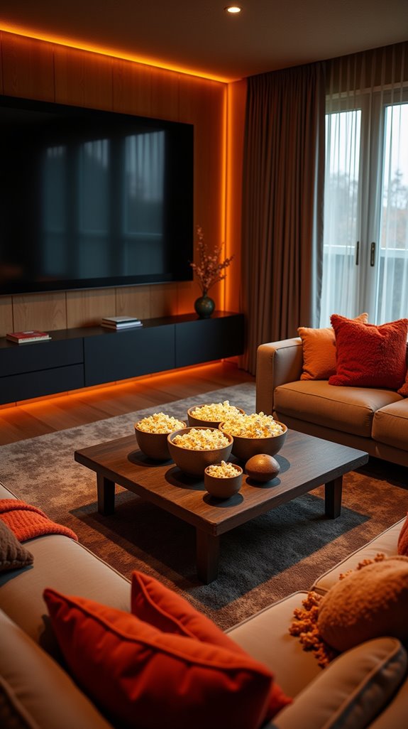 cozy seating for movie nights
