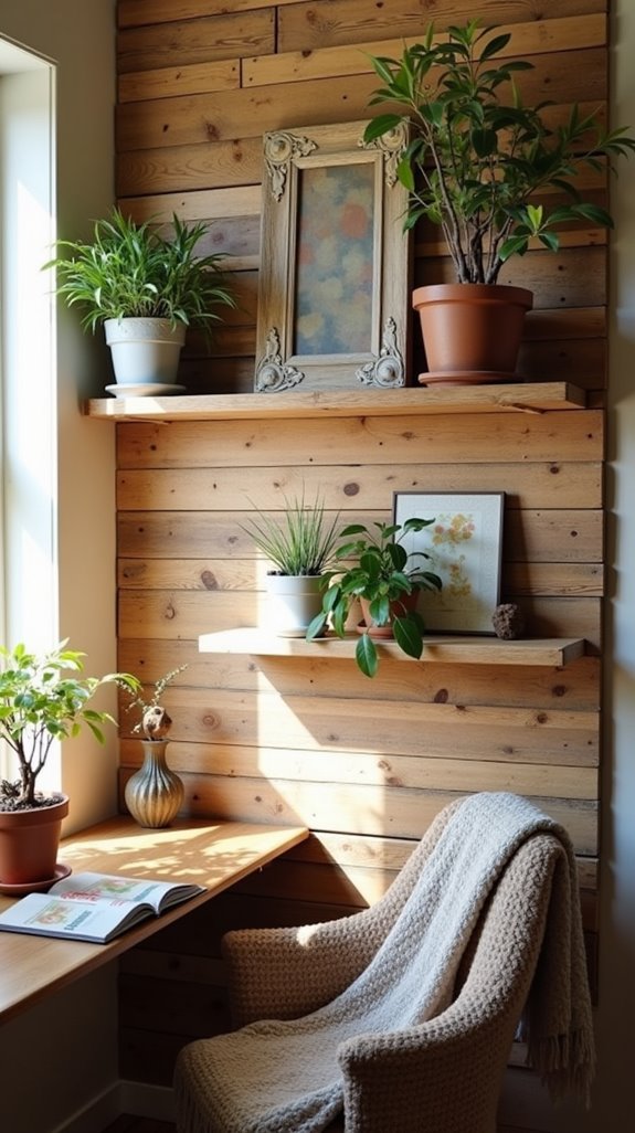diy rustic pallet walls