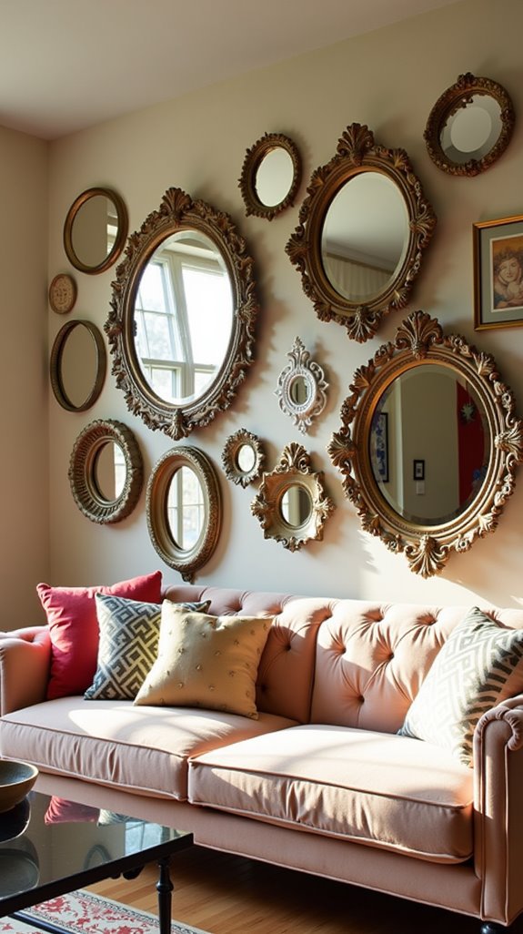 enhance gallery walls with mirrors