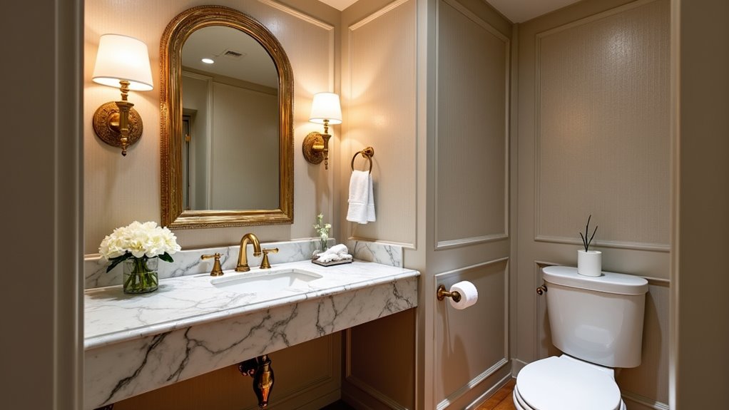 impressive powder room designs