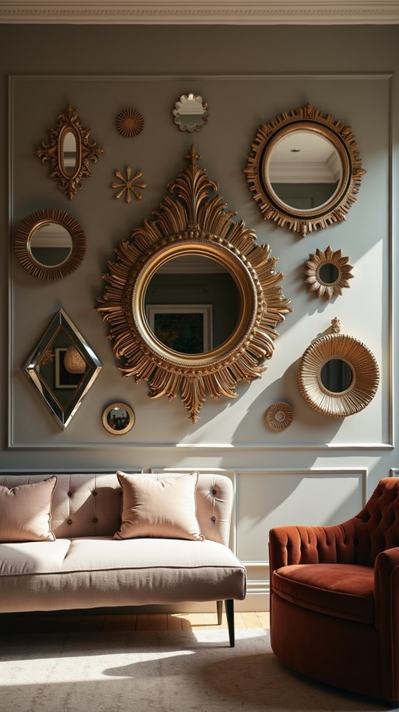 layered mirrors enhance depth