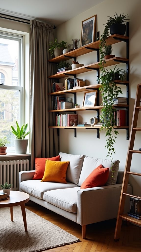 maximize space with shelving