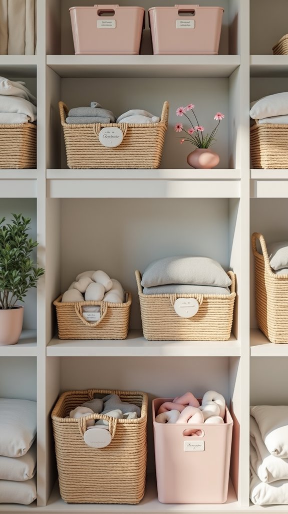 polished closet with organization