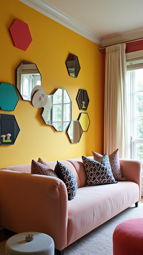 quirky mirrors enhance living spaces