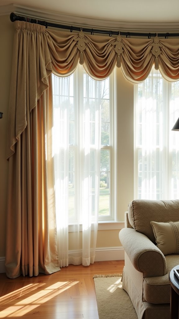 stylish valances enhance decor