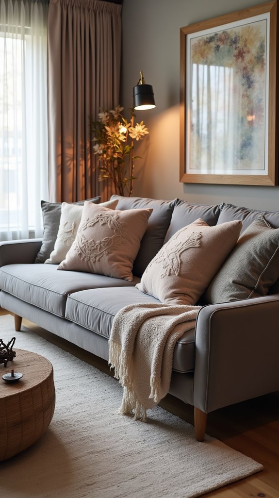 textured accents for comfort