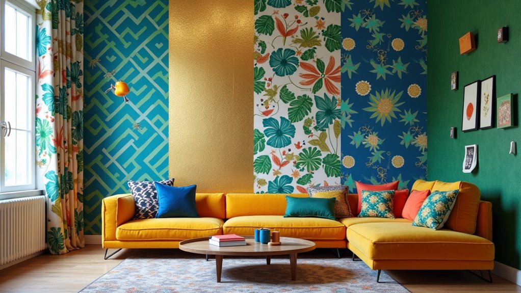 vibrant living room patterns